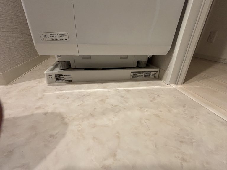 パナソニックドラム式洗濯機のかさ上げ台取り付け工事に行ってきました