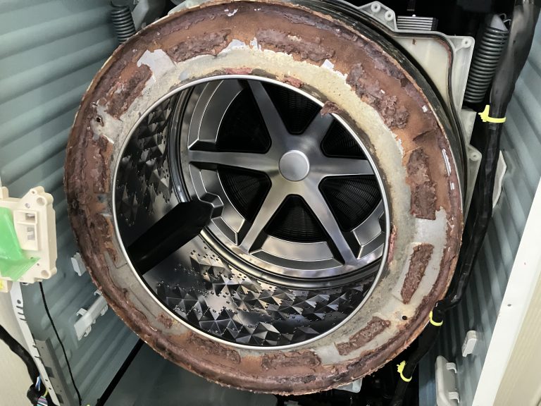 パナソニックドラム式洗濯機【NA-VXシリーズ】乾燥機能低下！分解洗浄業者の作業実績