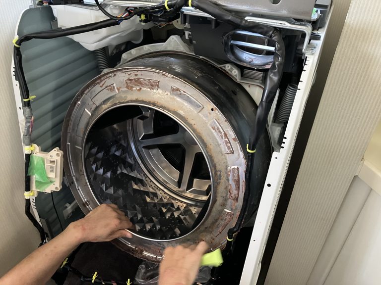 パナソニックドラム式洗濯機【NA-VXシリーズ】乾燥機能低下！分解洗浄業者の作業実績